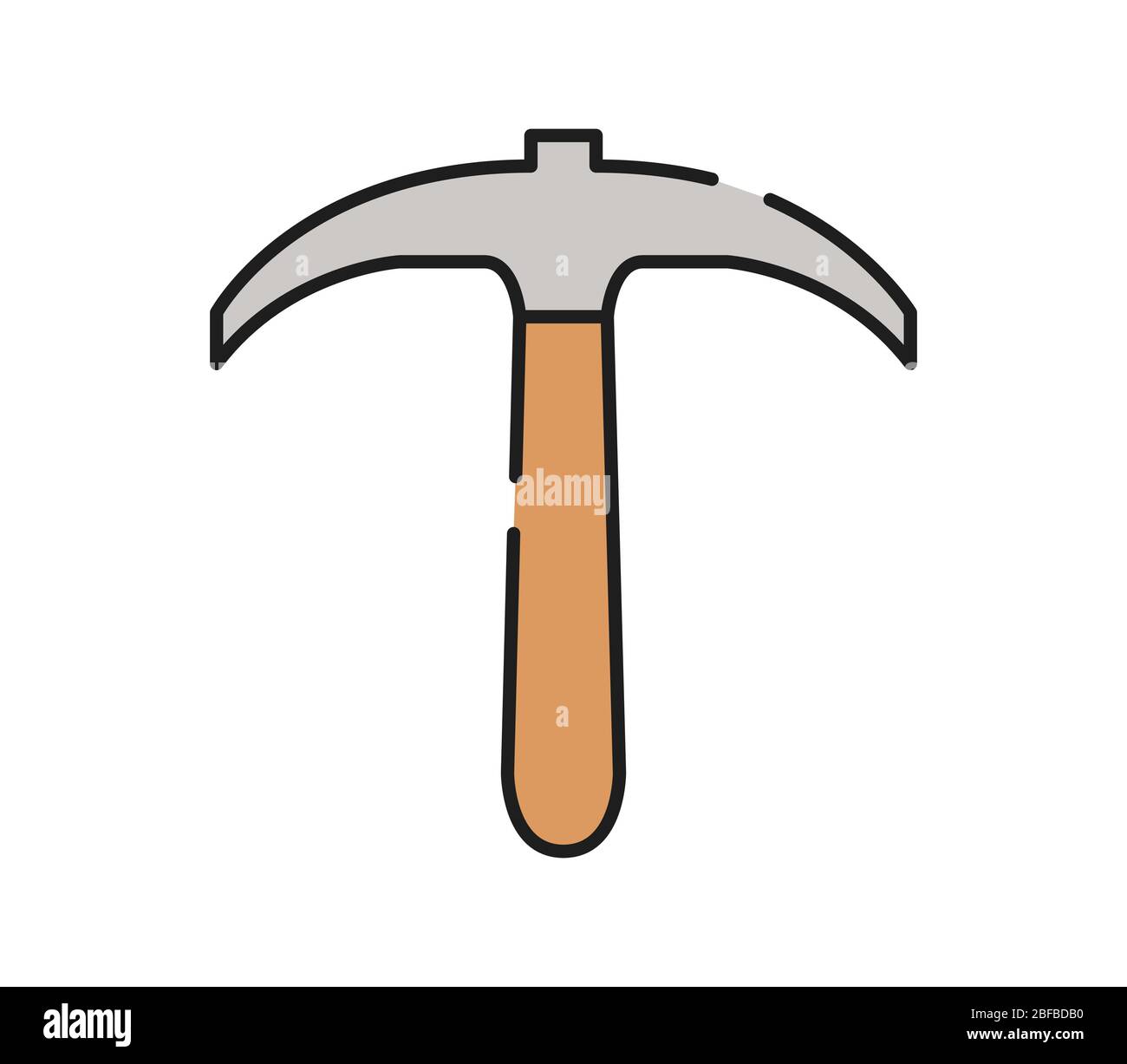pickaxe icon illustrated in vector on white background Stock Vector