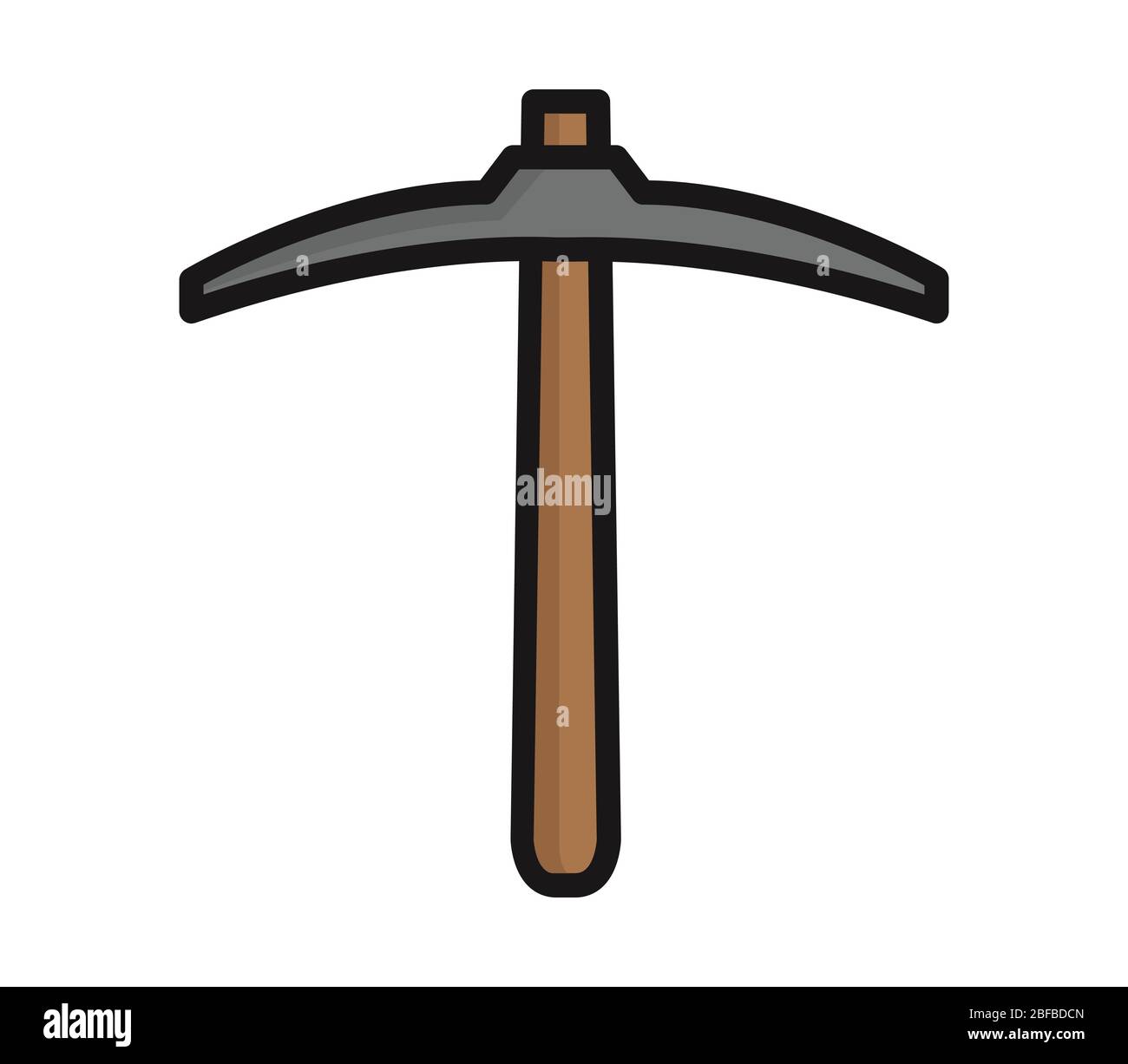 pickaxe icon illustrated in vector on white background Stock Vector