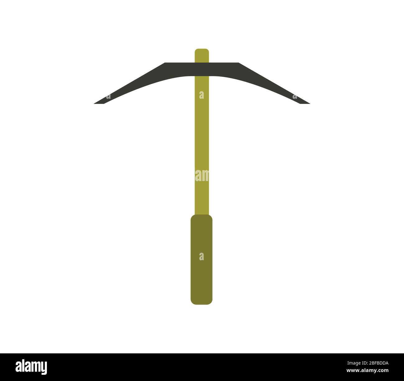 pickaxe icon illustrated in vector on white background Stock Vector