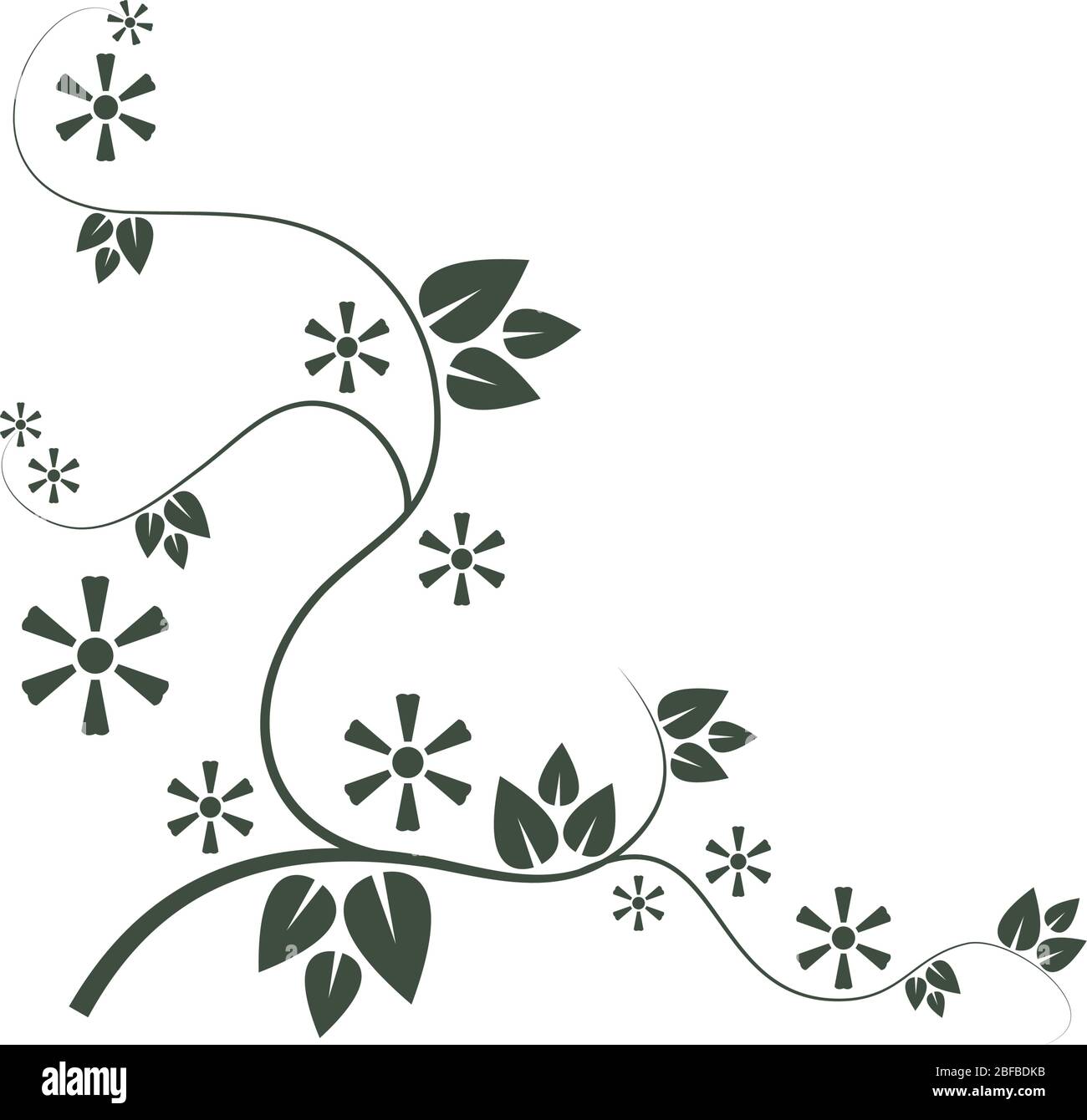 floral decorations icon illustrated in vector on white background Stock ...