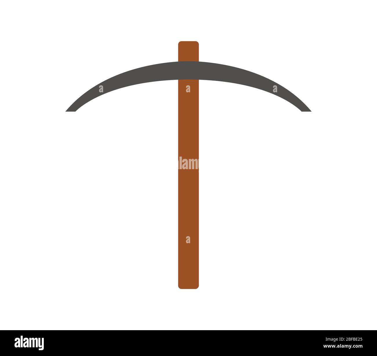 pickaxe icon illustrated in vector on white background Stock Vector