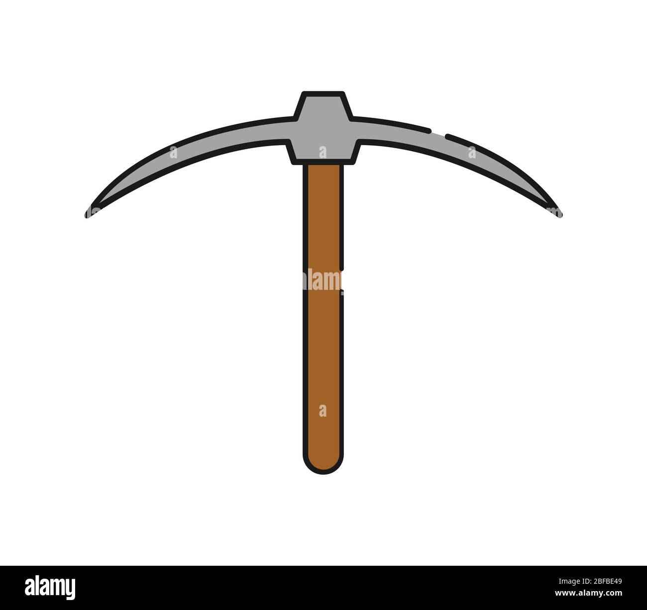 pickaxe icon illustrated in vector on white background Stock Vector