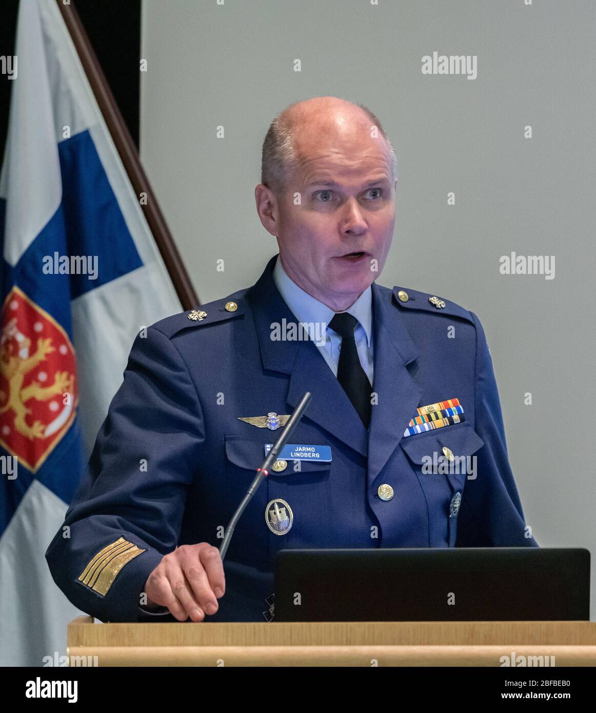 General (Ret.) Jarmo Lindberg, Commander of the Finnish Defence Forces 2014 – 2019. Stock Photo