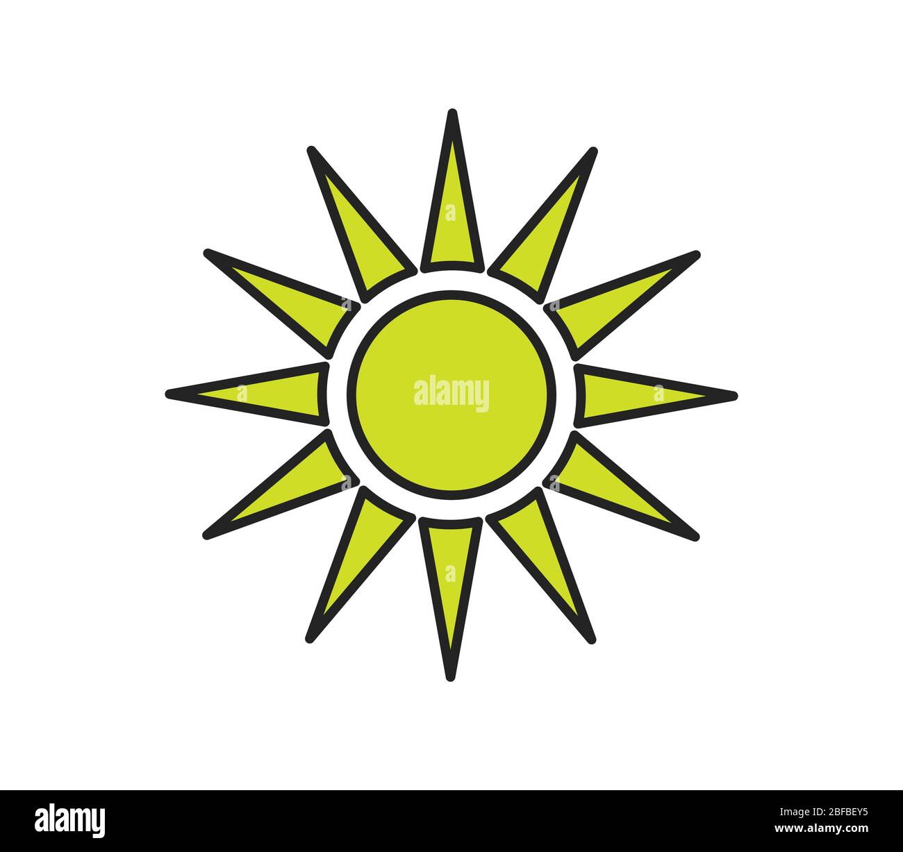 sun icon illustrated in vector on white background Stock Vector Image ...