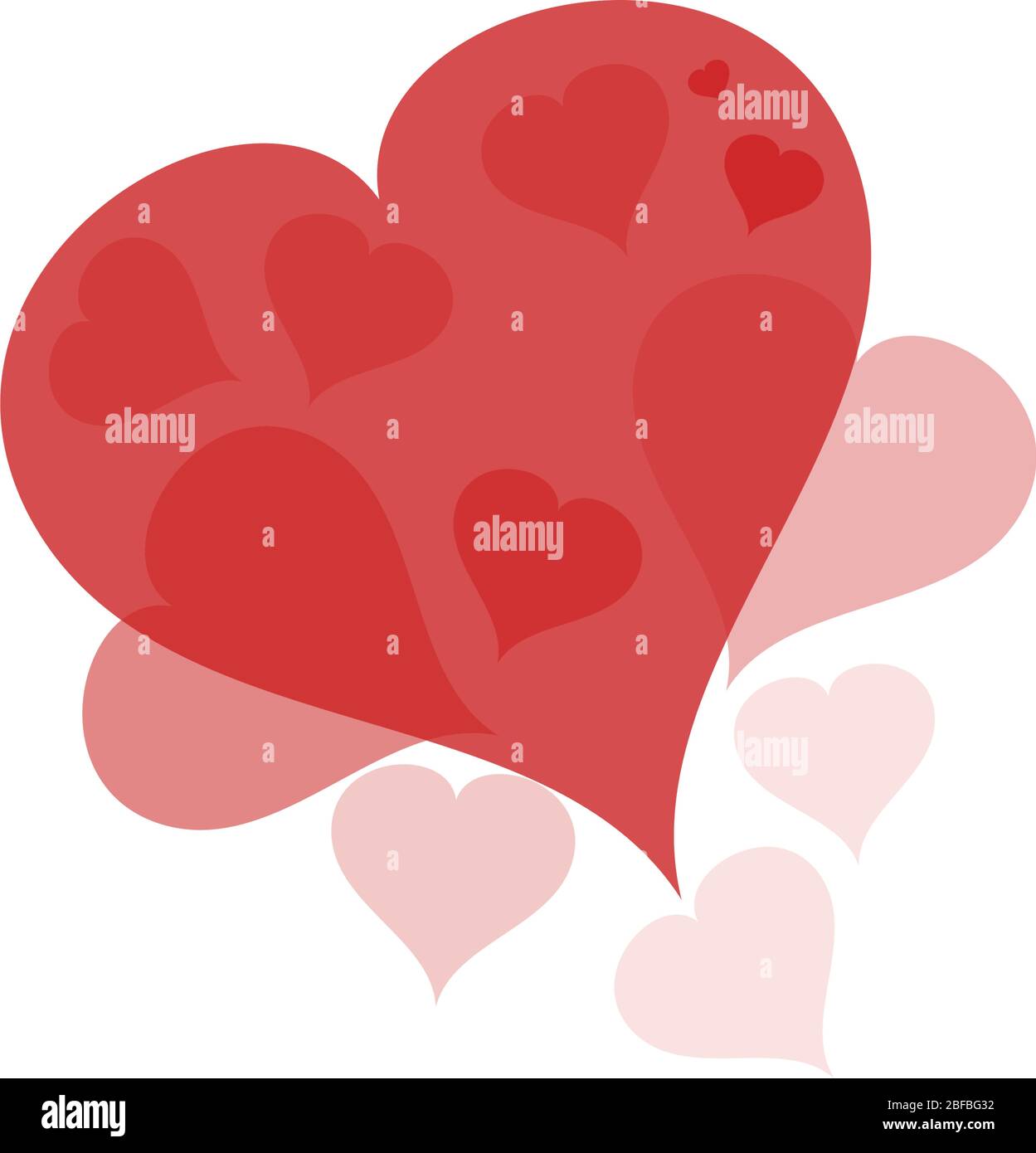 hearts icon illustrated in vector on white background Stock Vector ...