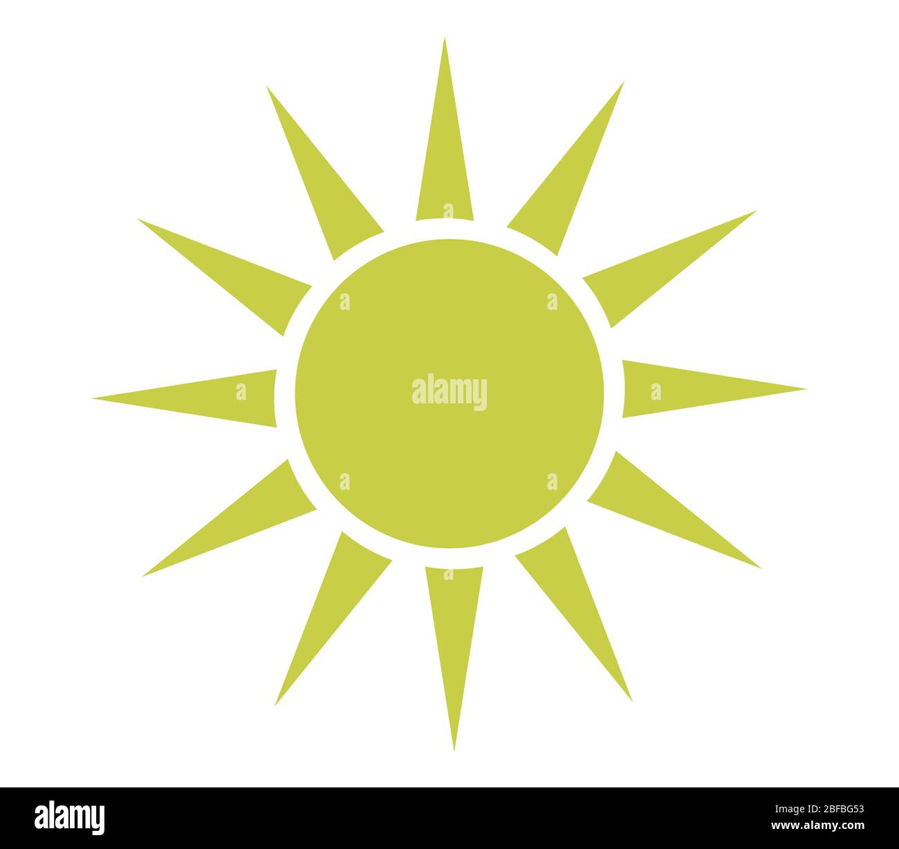 sun icon illustrated in vector on white background Stock Vector Image ...