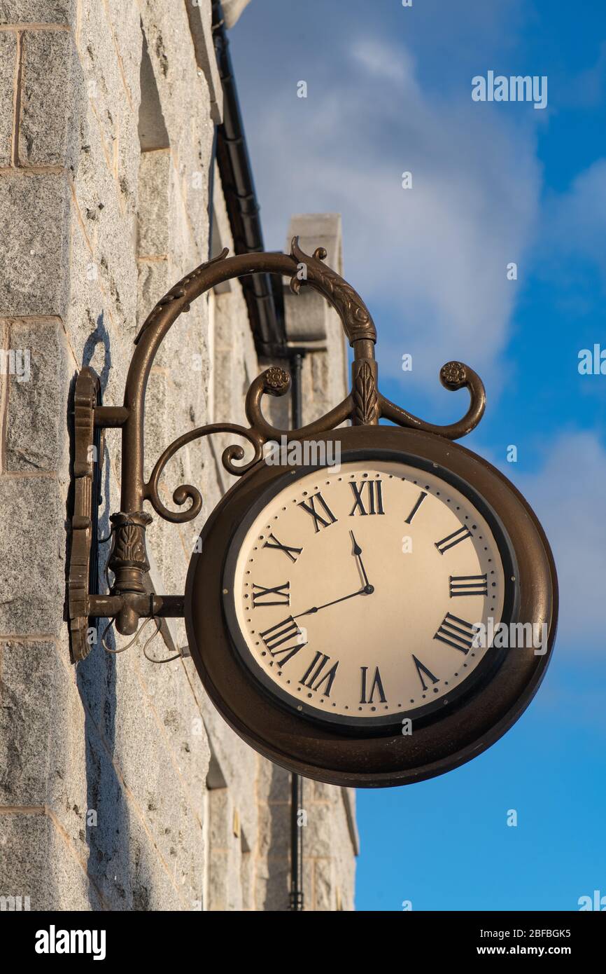 Platform House clock, Harlaw Rd, Inverurie, Scotand, UK Stock Photo
