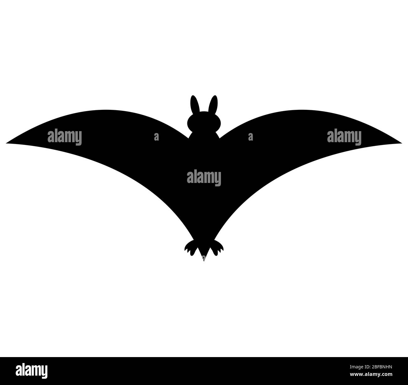 bat icon illustrated in vector on white background Stock Vector Image ...