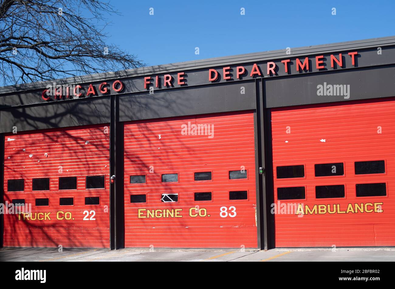 Fire station bay doors hi-res stock photography and images - Alamy