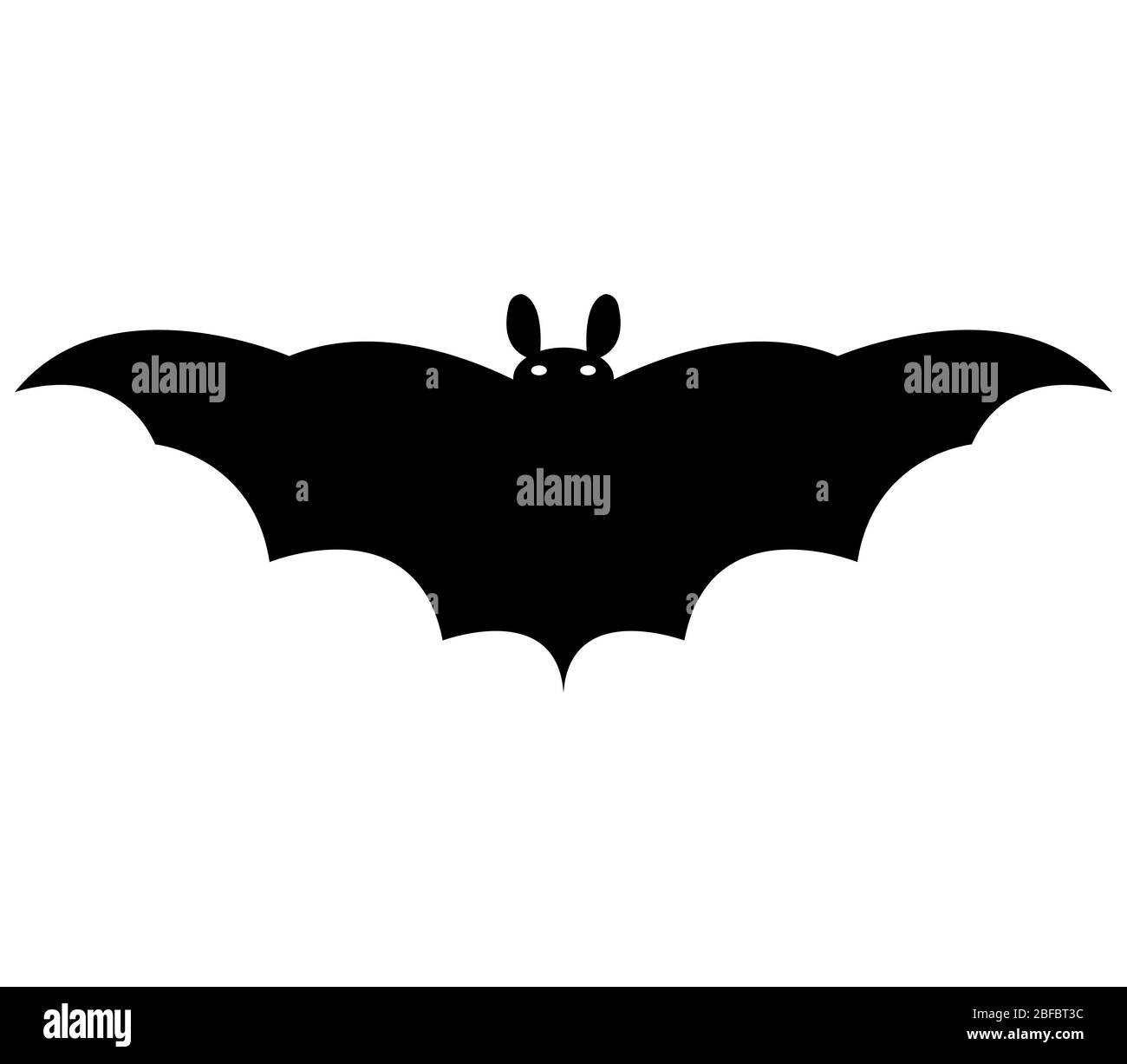bat icon illustrated in vector on white background Stock Vector Image ...