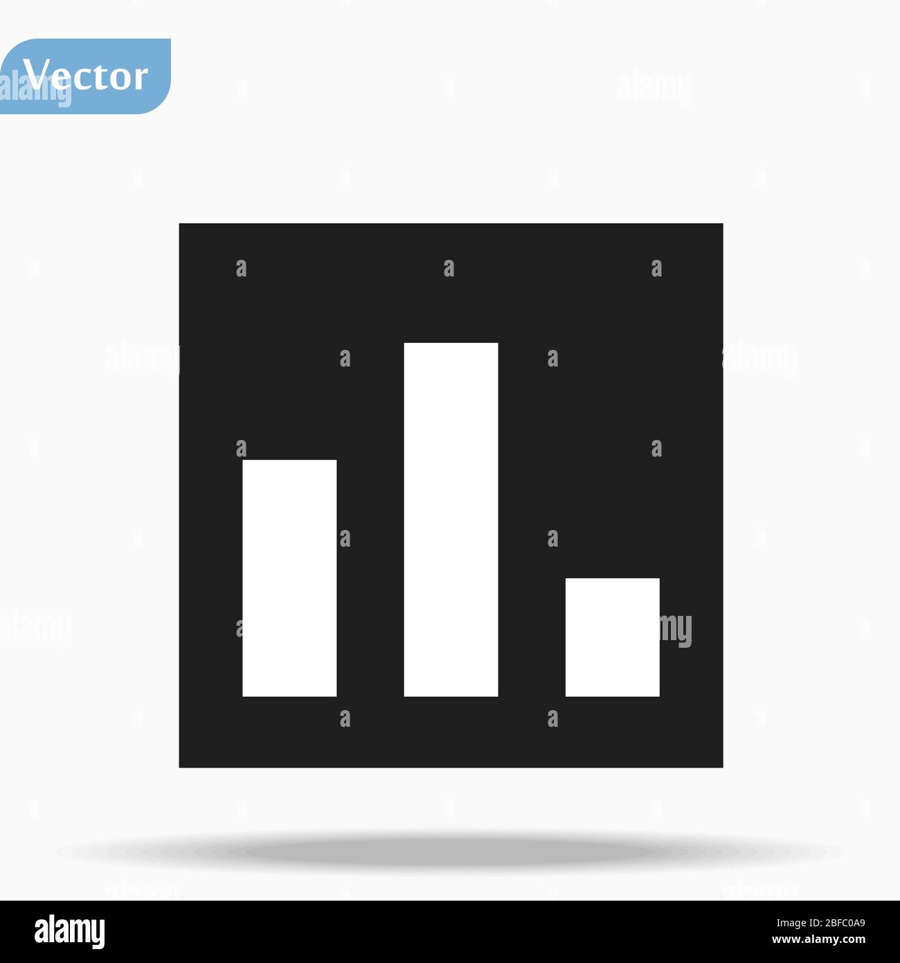 Business Info Graphic Icon Black and White Vector. bar chart icon. bar