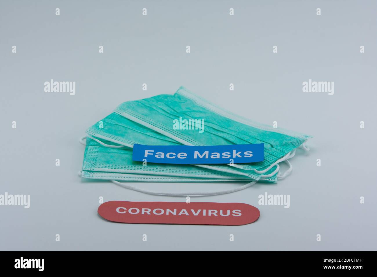 Surgical protective mask for protection against coronavirus. Stock Photo