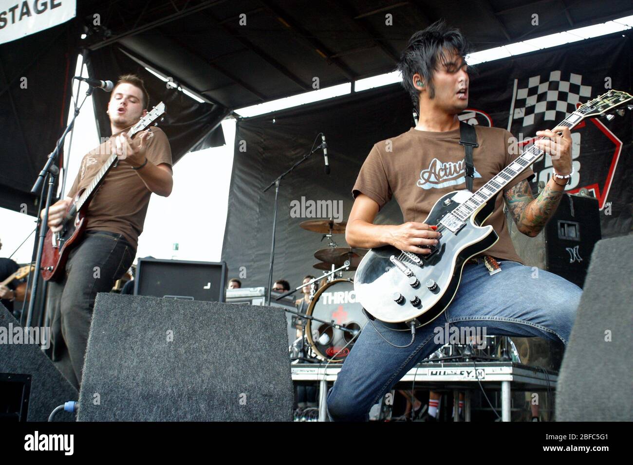 Thrice performing at the 2003 Vans Warped Tour at the Tweeter Center on the  Waterfront in Philadelphia, PA. August 8, 2003. Credit: Scott  Weiner/MediaPunch Stock Photo - Alamy