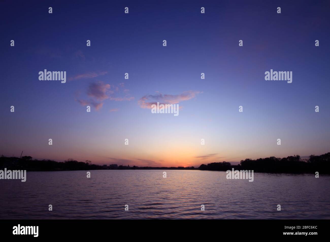 sunset scenery by the riverside, natural landscape outdoor, Tangshan ...