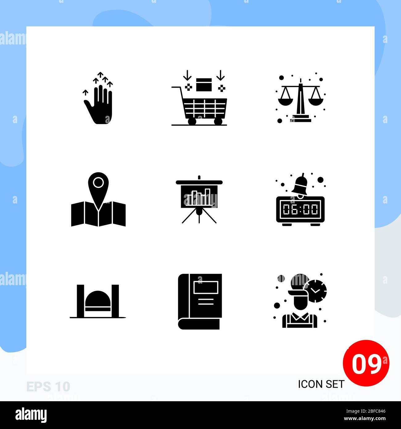 Modern Set Of 9 Solid Glyphs Pictograph Of Powerpoint Presentation Balance Journey Location Editable Vector Design Elements Stock Vector Image Art Alamy