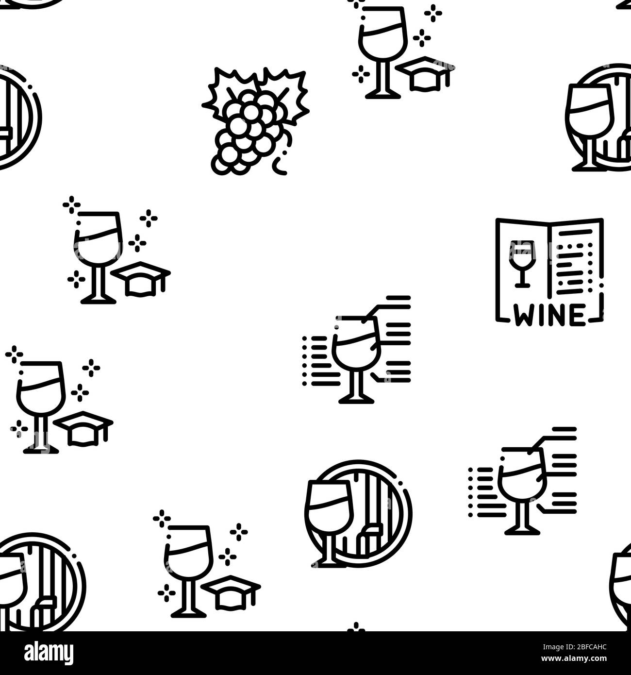 Sommelier Wine Tasting Seamless Pattern Vector Stock Vector Image & Art ...