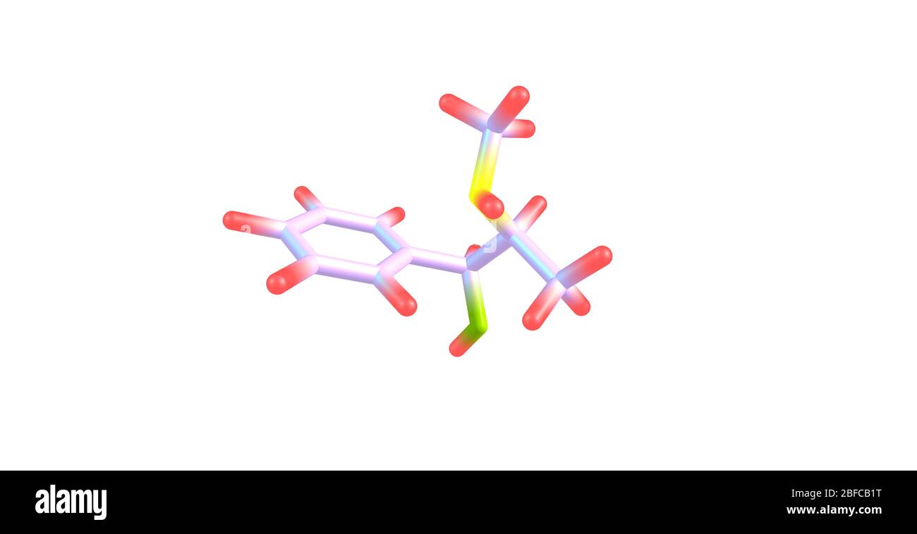 Pseudoephedrine is a sympathomimetic drug of the phenethylamine and amphetamine chemical classes. It may be used as a nasal decongestant, as a stimula Stock Photo