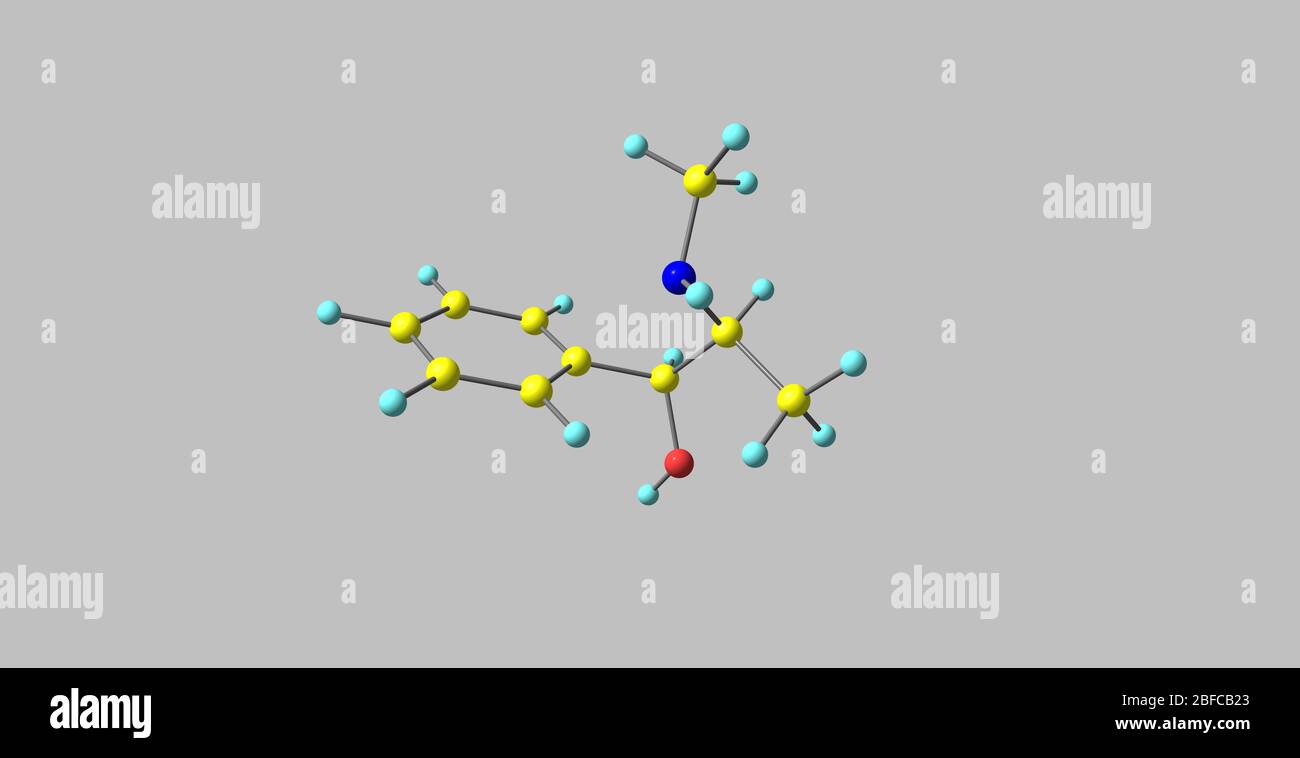 Pseudoephedrine is a sympathomimetic drug of the phenethylamine and amphetamine chemical classes. It may be used as a nasal decongestant, as a stimula Stock Photo