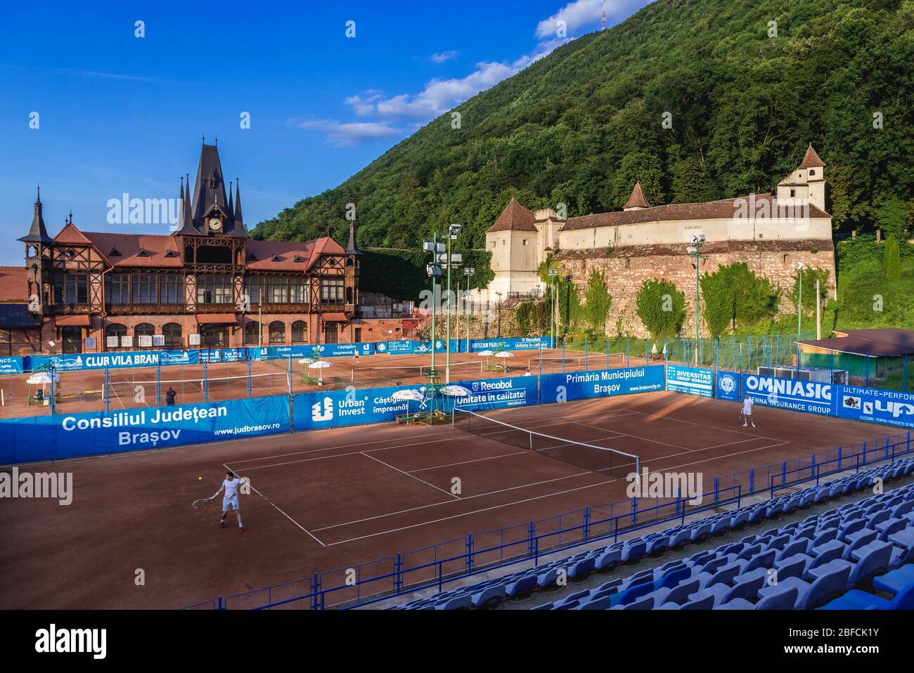 Sports Complex Olimpia and Bastion of Weavers in Brasov, the administrative  centre of Brasov County, Romania Stock Photo - Alamy