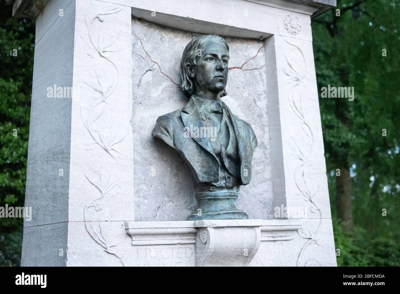 Sidney Lanier historical monument in Atlanta, Georgia's Piedmont Park. (USA) Stock Photo