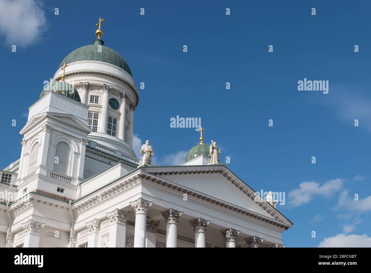 Helsinki Cathedral, a popular tourist attraction built in the neoclassical style in the centre of Helsinki, Finland Stock Photo