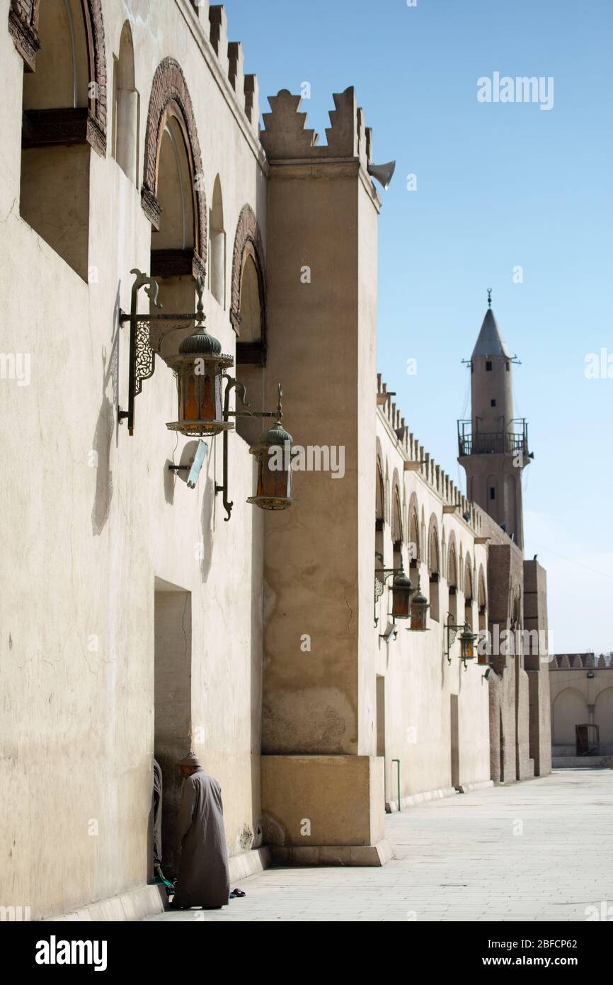 Side entrance into the Mosque of Ibn Tulun in Cairo, Egypt. Stock Photo
