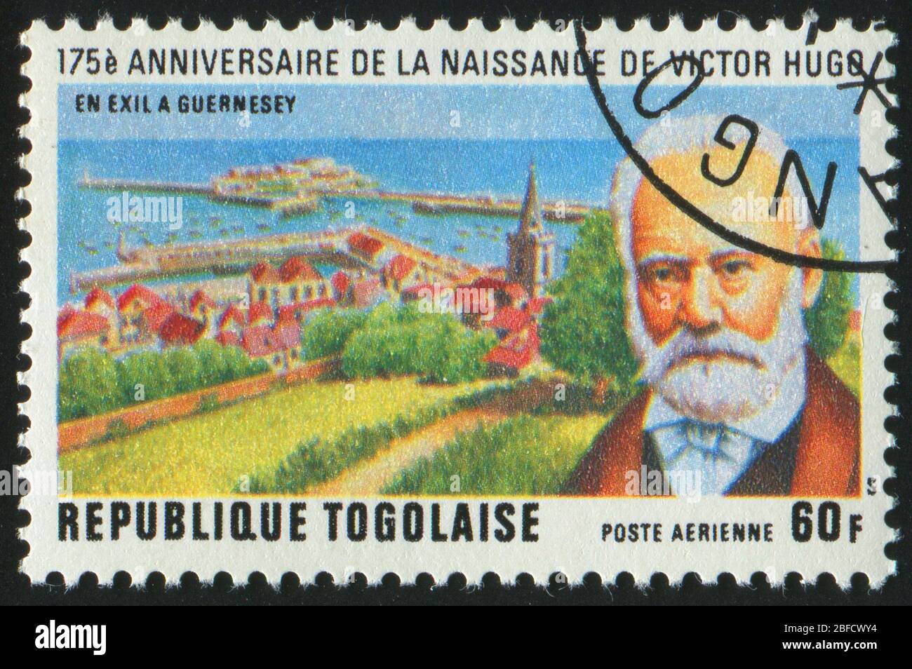 Togolese Republic Circa 1977 Stamp Printed By Togo Shows Victor Hugo And His Home Circa 1977 Stock Photo Alamy