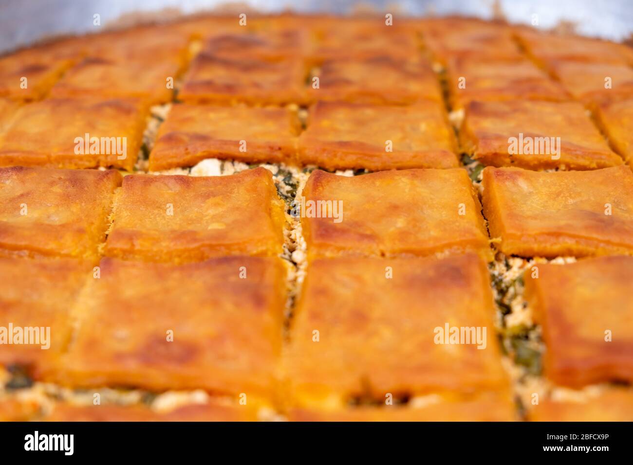 Turkish style homemade cheese patty. Turkish known as 'peynirli borek' Stock Photo