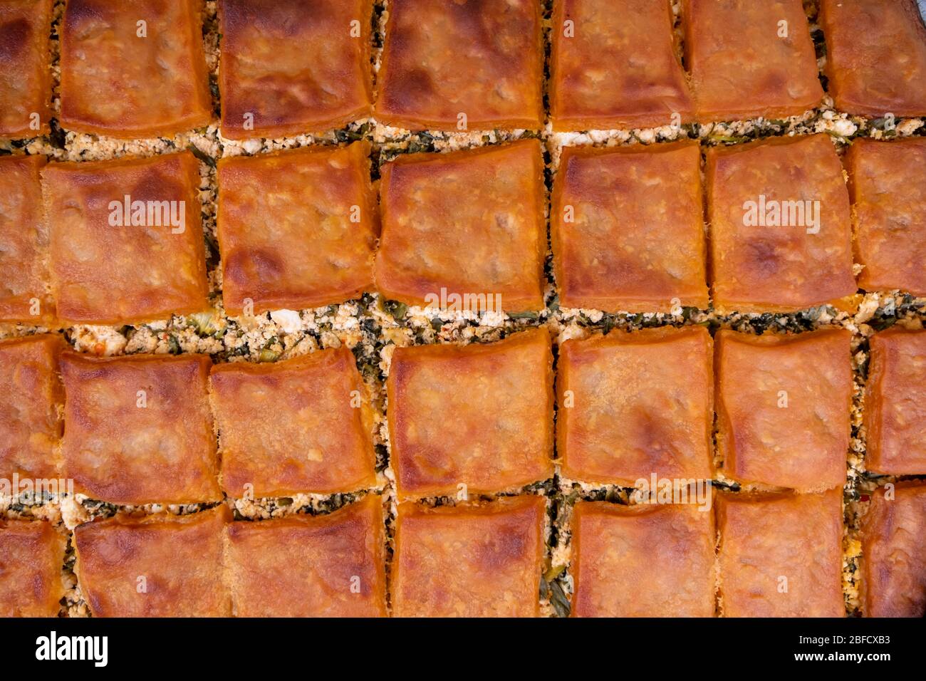 Turkish style homemade cheese patty. Turkish known as 'peynirli borek' Stock Photo