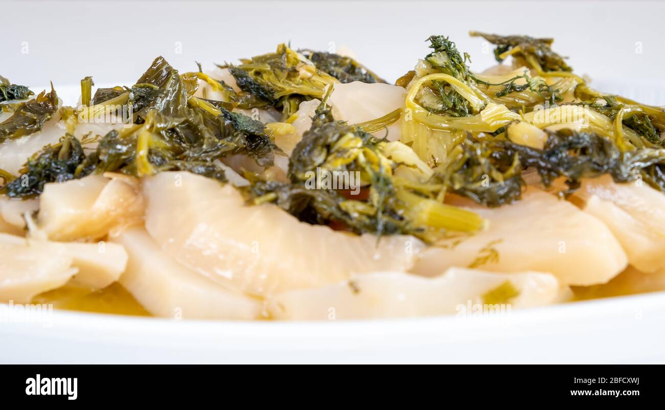 Celery with olive oil. Tasty Turkish food celery with olive oil