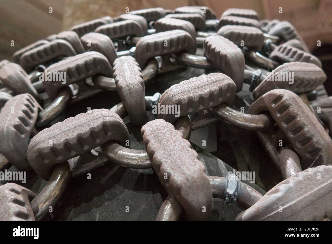 Artwork by African American artist Arthur Jafa, 'Big Wheel', exposed at the Venice Biennale 2019 Stock Photo