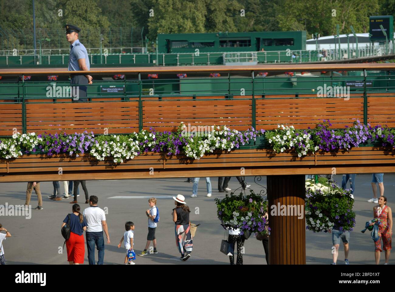 Bridge joining two buildings at the the Wimbledon Championships at the All England Lawn Tennis