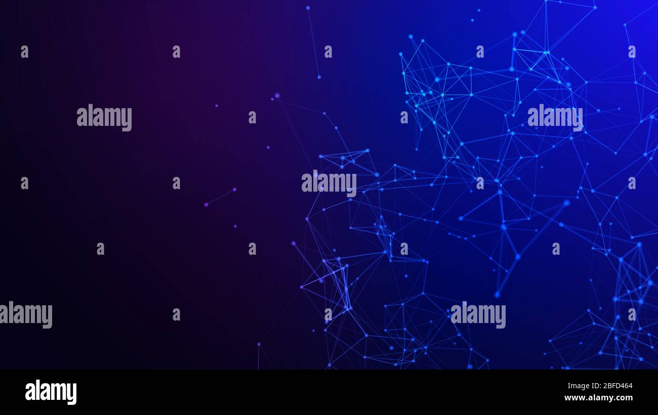 Concept plexus of Network background, connection line. 3d illustration ...