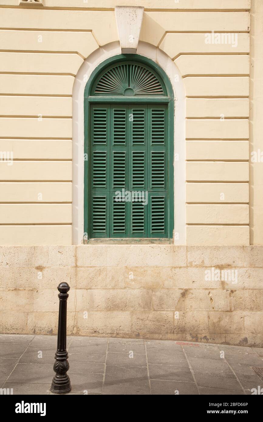 detail of a typical old window on a building in malta Stock Photo Alamy
