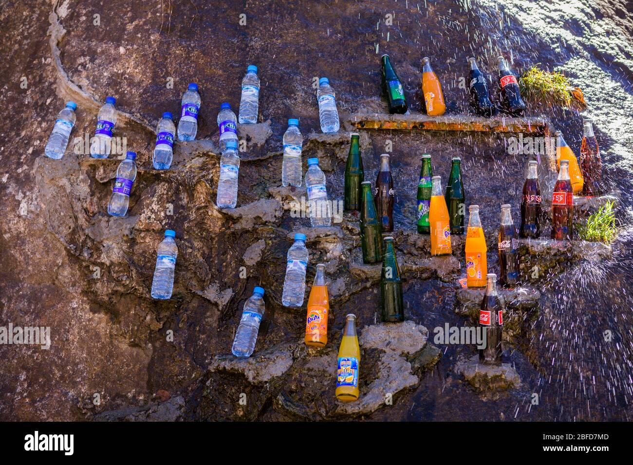 An old fashioned refrigerator in the Atlas Mountains, Morocco. Stock Photo