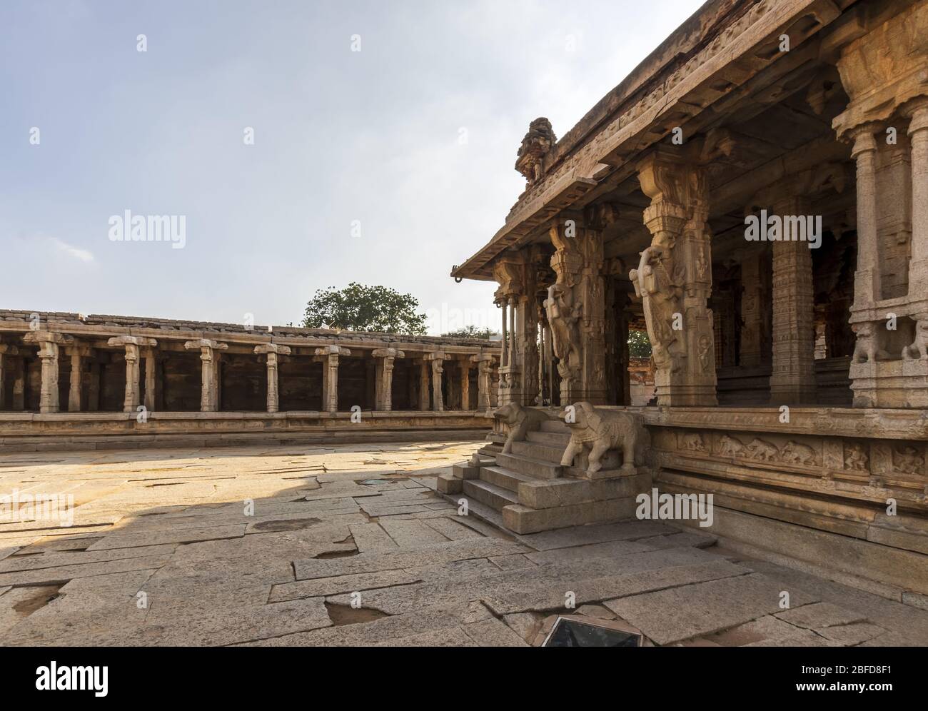 Ancient civilization in Hampi. India, State Karnataka. Old Hindu temples and ruins. Stock Photo