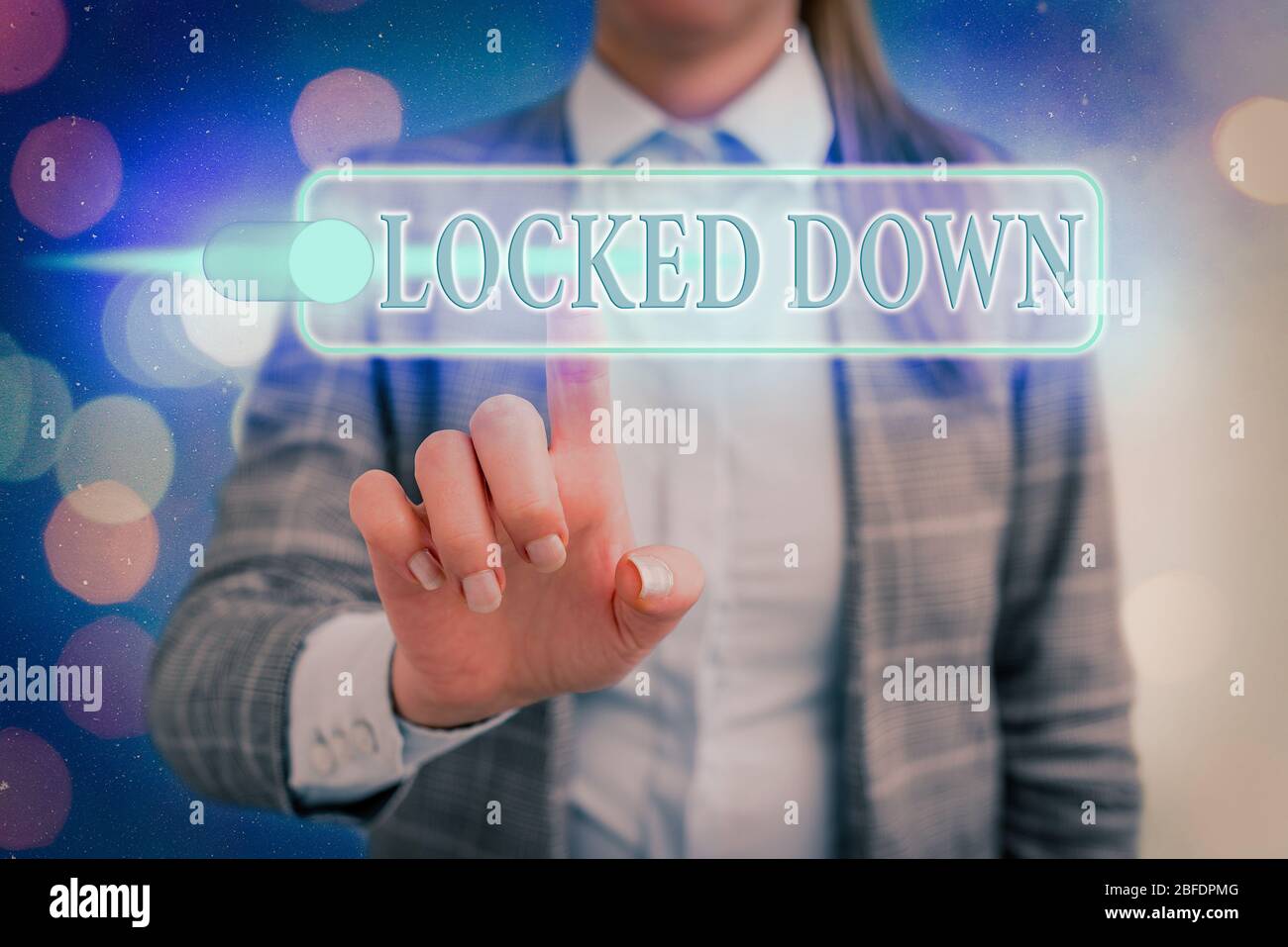 Word writing text Locked Down. Business photo showcasing emergency ...