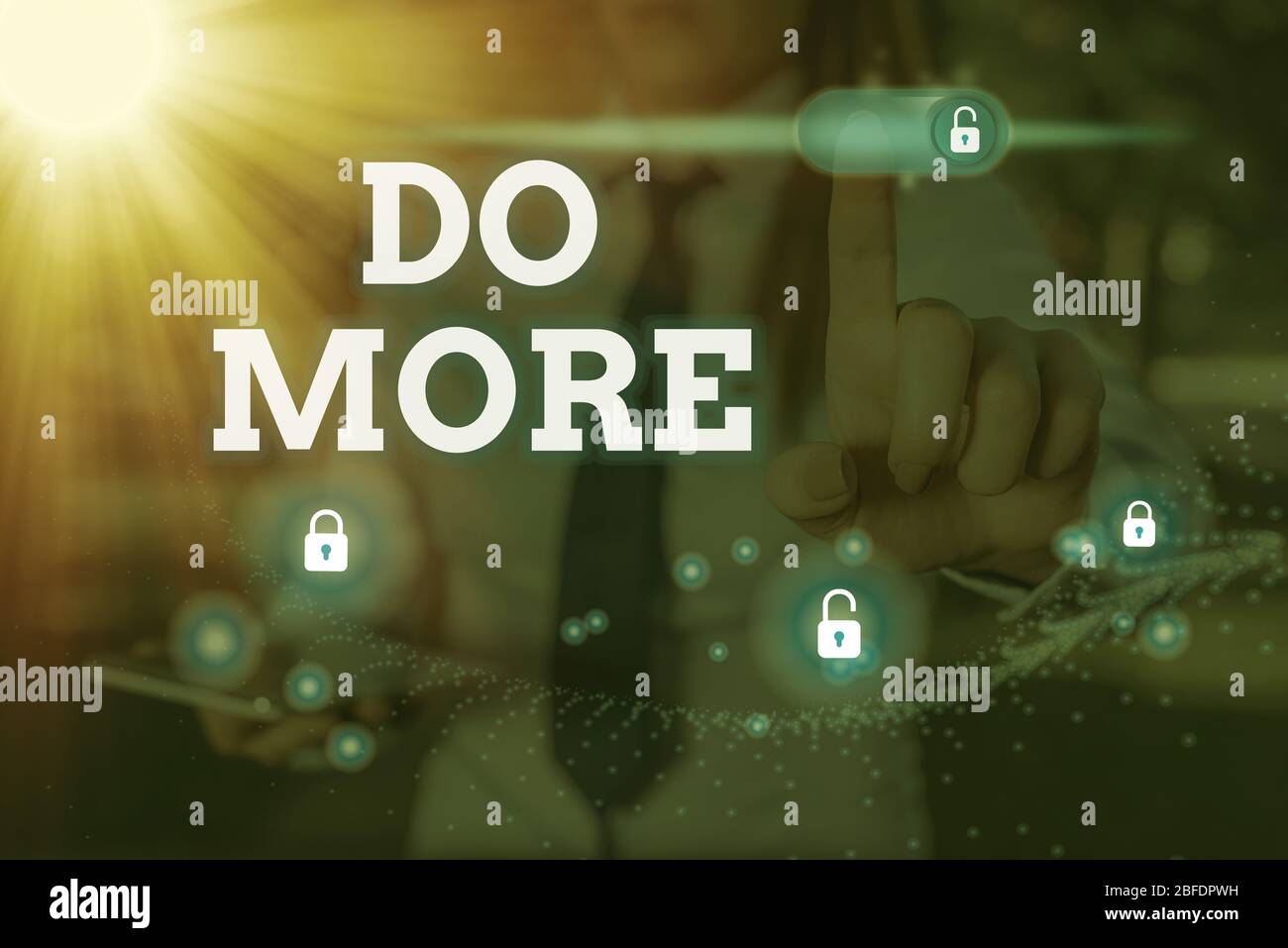 Involves Doing More Handwriting text Do More. Conceptual photo act of being productive or ...