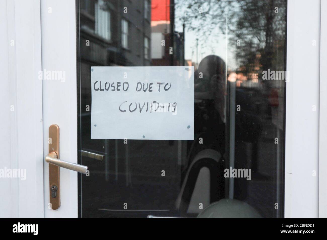 West End, Morecambe, Lancashire, United Kingdom. 17th Apr, 2020. Shops in the West End of Morecambe have been closed due to the current outbreak of COVID19 Credit: Photographing North/Alamy Live News Stock Photo