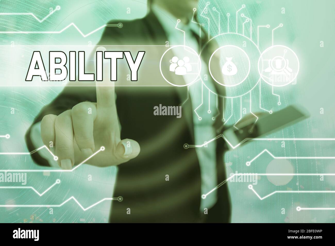 Writing note showing Ability. Business concept for the physical or ...