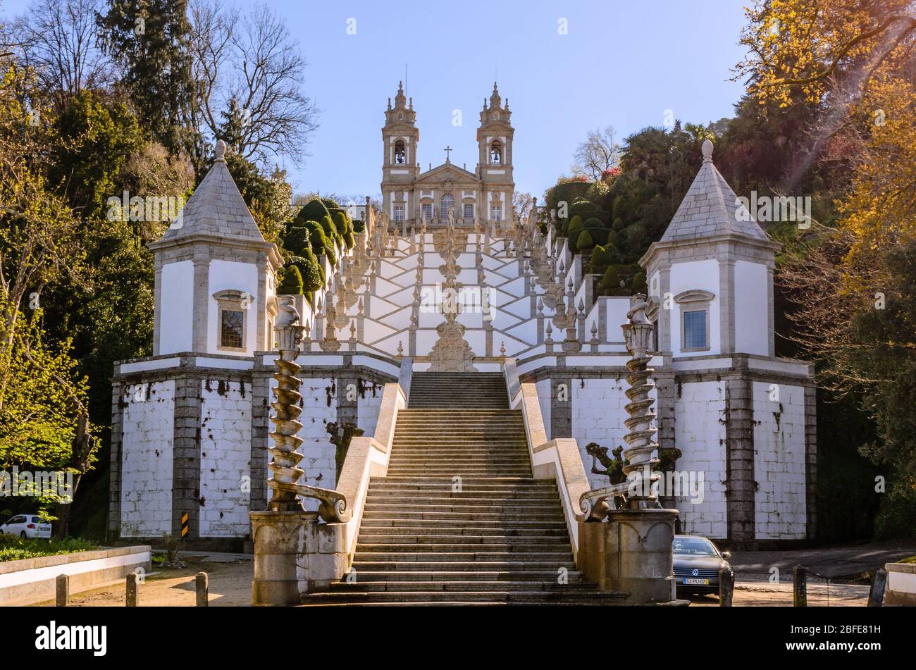 Church of Bom Jesus in Braga (Portugal) World Heritage Stock Photo