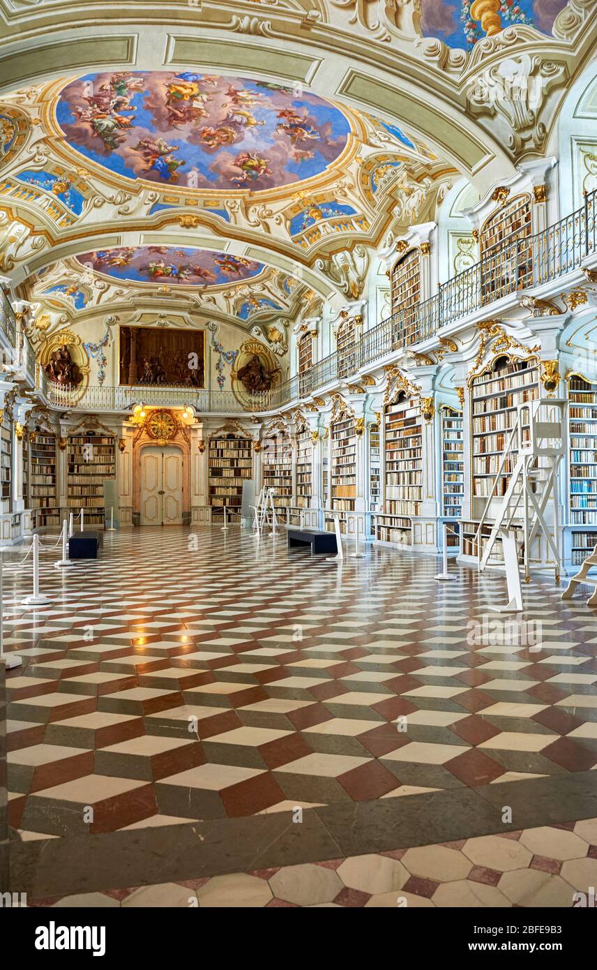 Absolutely unique library in Admont abbey, Austria Stock Photo