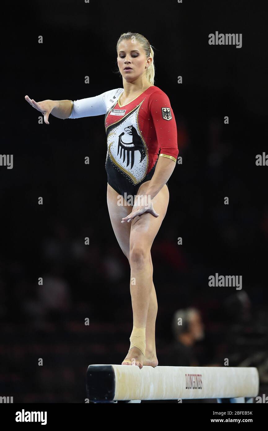 elisabeth seitz (ger) at balance beam during Artistic Gymnastics World Championships, stuttgart