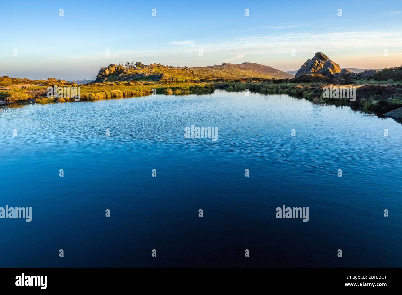 Doxeys Pool at The Roaches in the Peak District National Park. Stock Photo