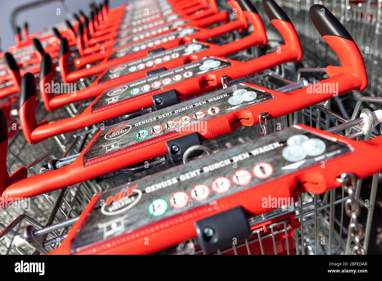 HIT shopping carts. HIT is part of the familyowned Dohle Handelsgruppe Stock Photo Alamy