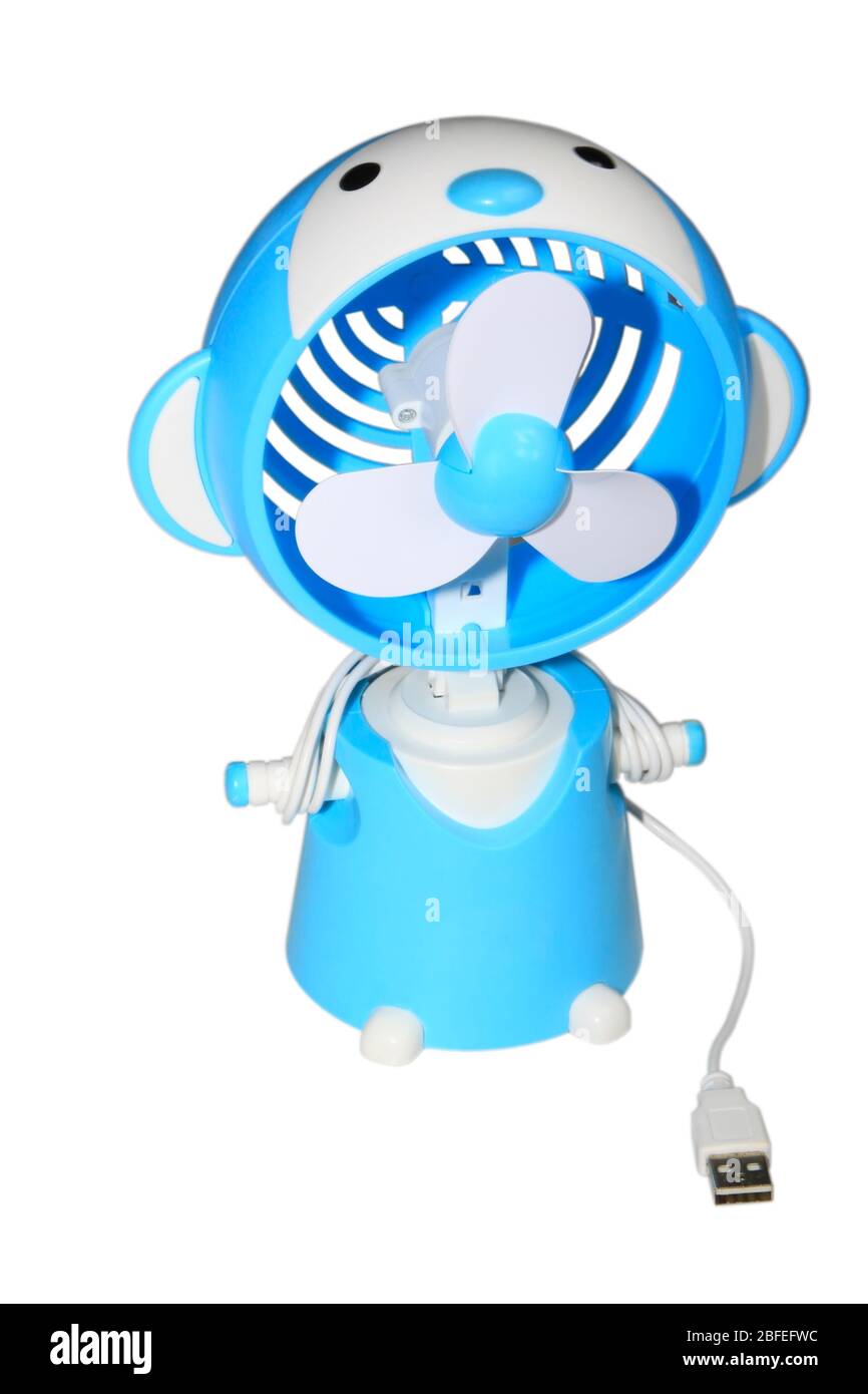 cat shaped fan on a white background, electric power fans, very small