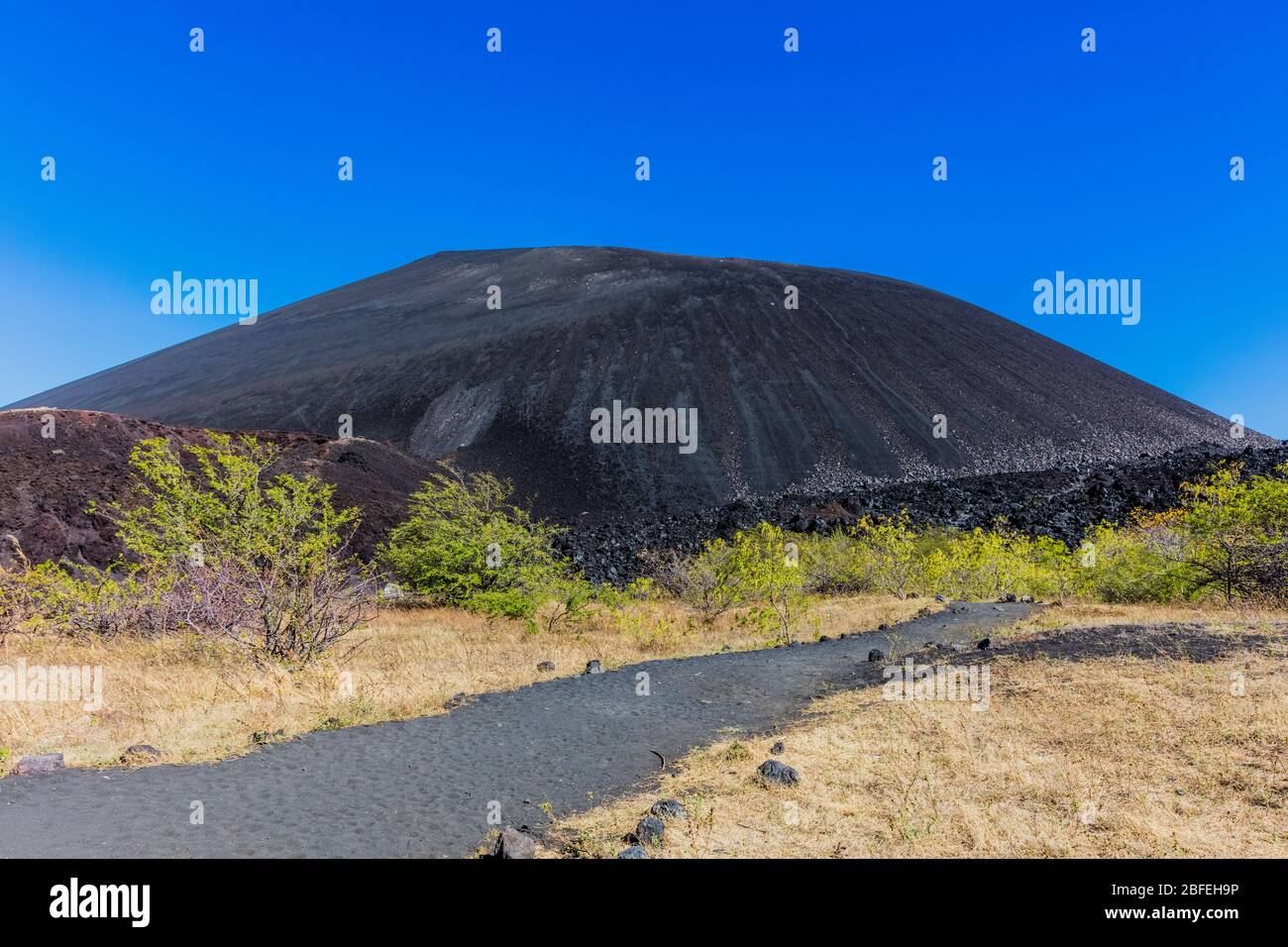 Cerro Negro Volcano landscapes in Nicaragua Stock Photo