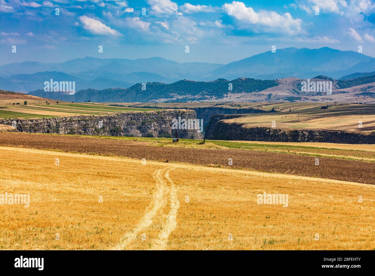 Lori Berd canyon panorama landscape Stepanavan landmark of Lorri Armenia eastern Europe Stock Photo