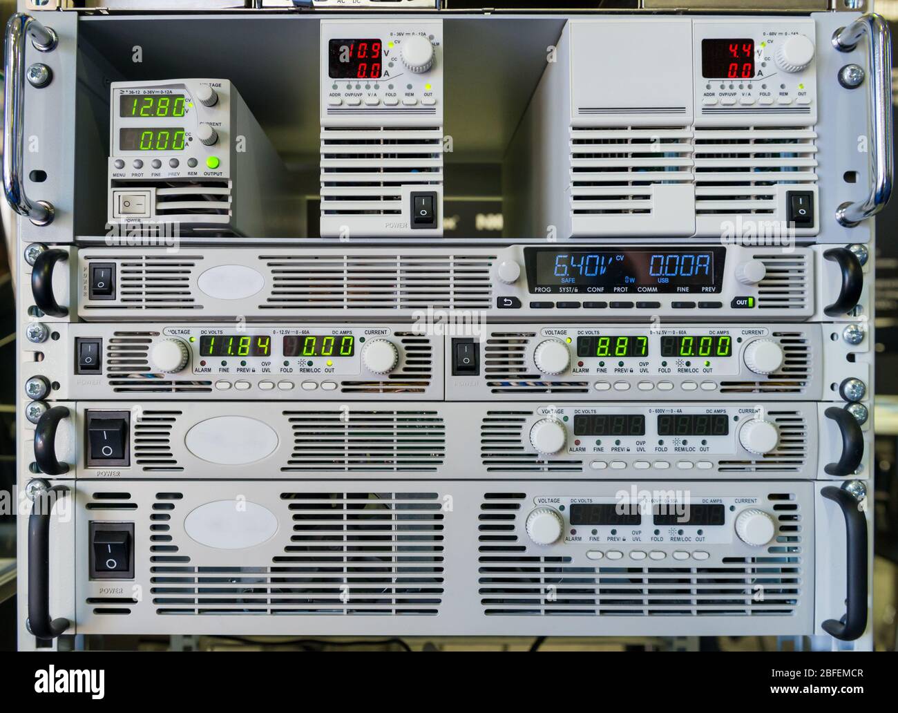 A rack mountable programmable AC and DC power supplies Stock Photo - Alamy
