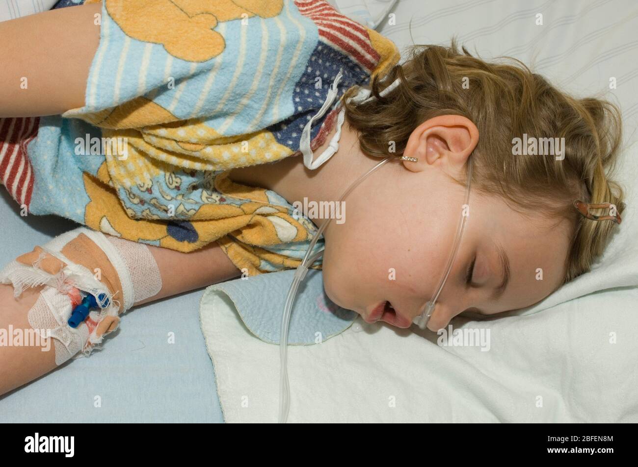 Child patient recovering from an earlier operation Stock Photo - Alamy